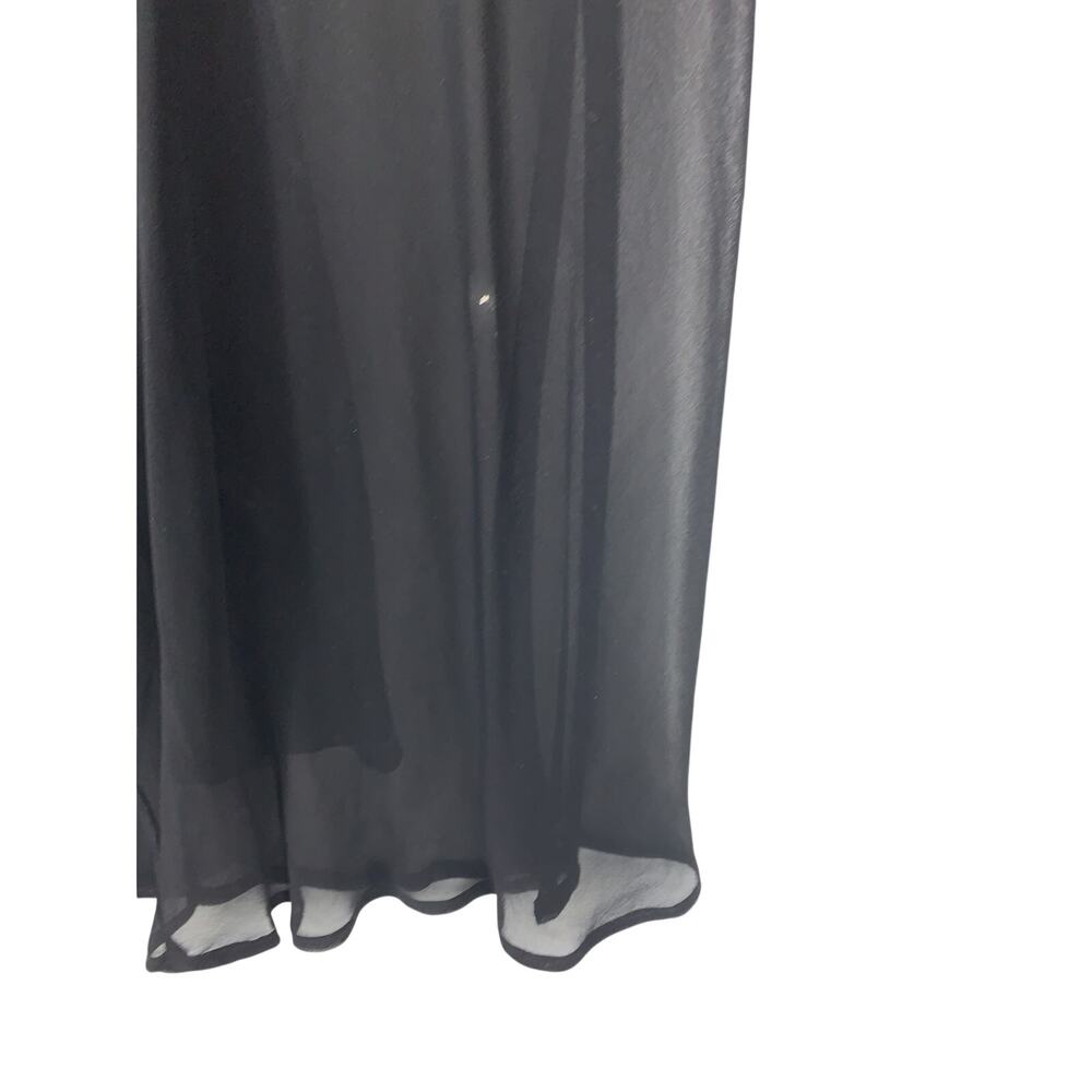 Vintage 90s Express Maxi Dress Womens XXS Black Halter Neck Sheer - Picture 3 of 6